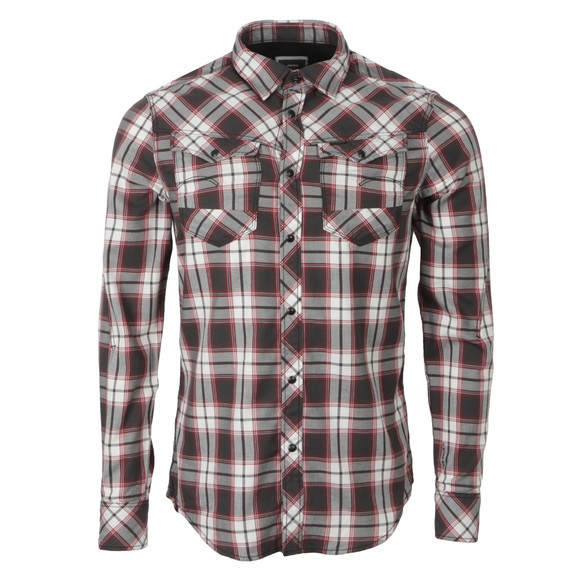 G-Star Mens Red Arc 3D Check Shirt main image