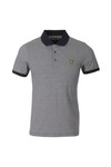 Lyle & Scott Mens Grey Fine Stripe Polo Shirt