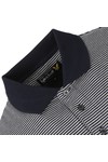 Lyle & Scott Mens Grey Fine Stripe Polo Shirt
