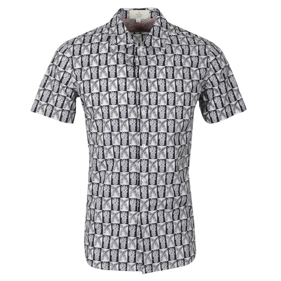 Paul Smith Red Ear Mens Black Standard Fit Short Sleeve Shirt main image