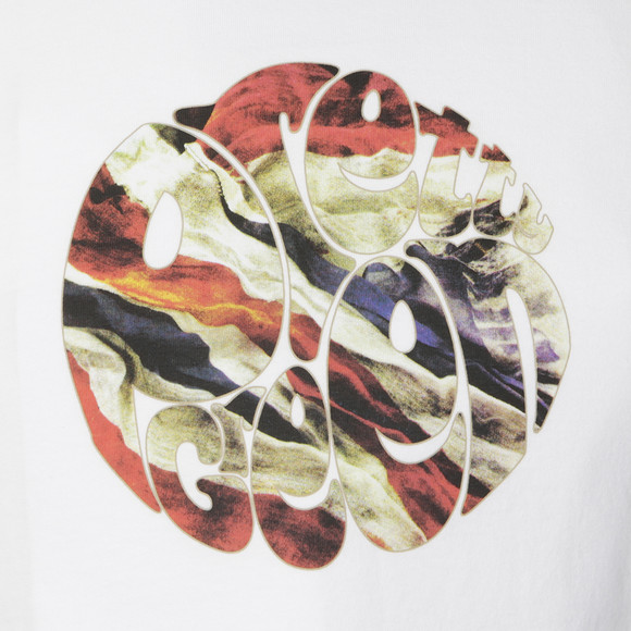 Pretty Green Mens White Union Jack Printed T-Shirt  main image