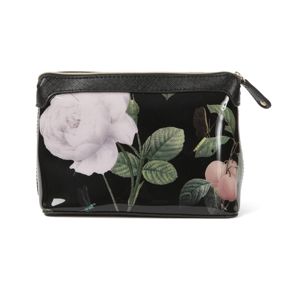 Ted Baker Womens Black Mishely Distinguishing Rose Large Wash Bag main image