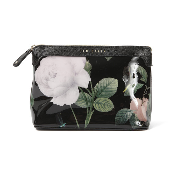 Ted Baker Womens Black Mishely Distinguishing Rose Large Wash Bag main image