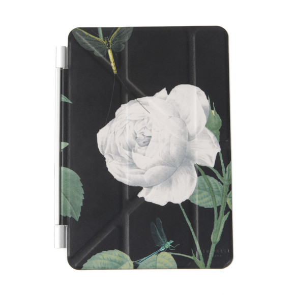 Ted Baker Womens Black Tenness Distinguishing Rose Mini IPad Case #1