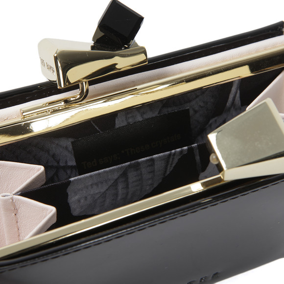 Ted Baker Womens Black Helan Patent Bow Popper Small Purse main image