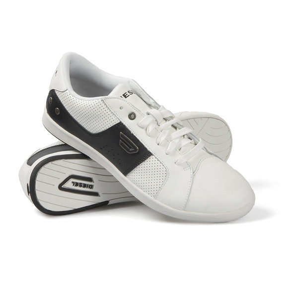 Diesel Mens White Gotcha Trainer main image