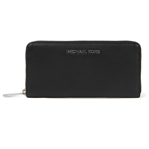Michael Kors Womens Black Silver Bedford Continental Zip Purse #1