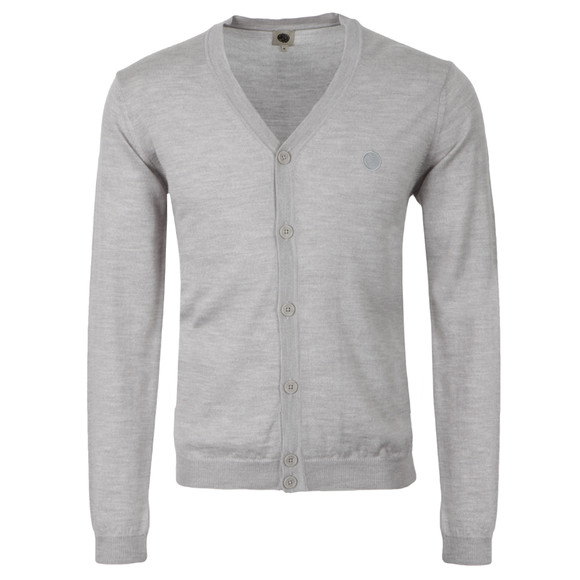 Pretty Green Mens Grey Lawson Cardigan main image