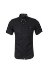 Pretty Green Mens Blue Bartley Military Shirt