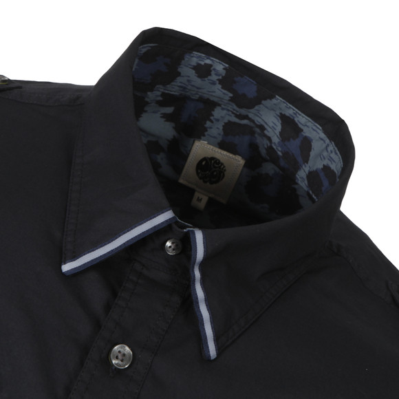 Pretty Green Mens Blue Bartley Military Shirt main image
