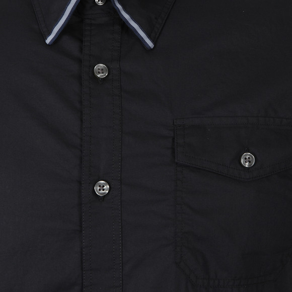 Pretty Green Mens Blue Bartley Military Shirt main image