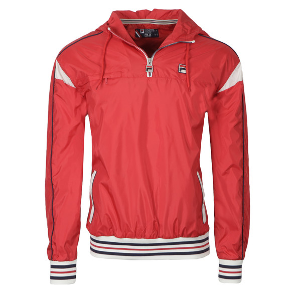 Fila Mens Red Mecalle Half Zip Cagoule main image