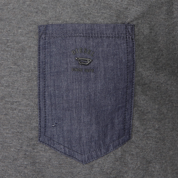 Diesel Mens Grey Seba Pocket T Shirt main image