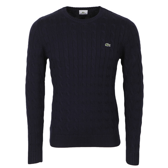 Lacoste Mens Blue AH0345 Crew Neck Jumper #1