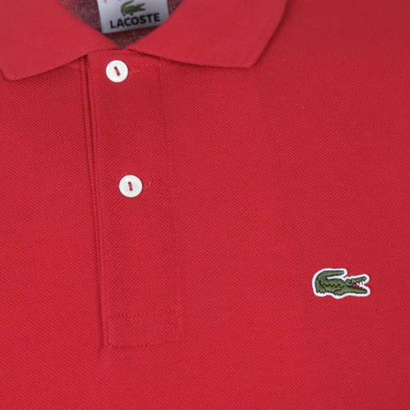 Lacoste Mens Red L1212 Tokyo Plain Polo Shirt #3