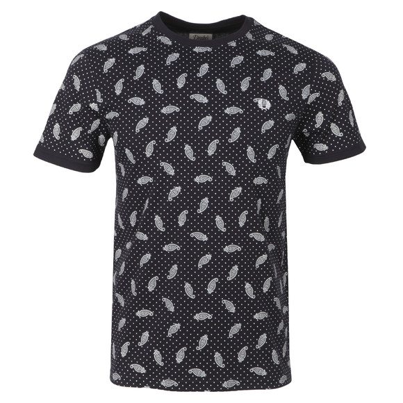 Fred Perry Drakes Mens Blue Handkerchief Trim T-Shirt  main image