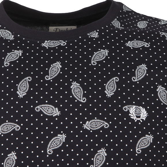 Fred Perry Drakes Mens Blue Handkerchief Trim T-Shirt  main image