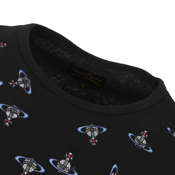 Vivienne Westwood Anglomania Mens Black Crazy Orbs T Shirt #3