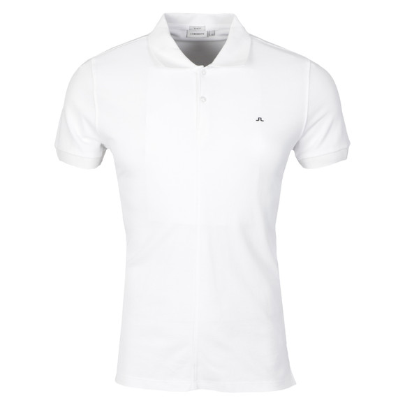 J.Lindeberg Mens White Rubi White plain polo #1