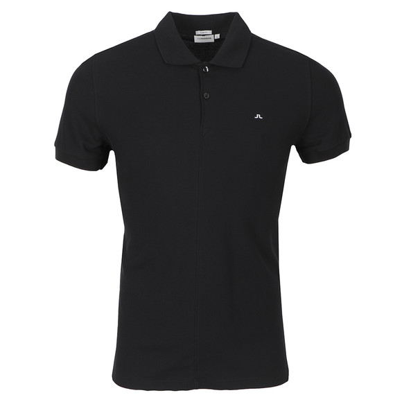 J.Lindeberg Mens Black Rubi plain polo #1