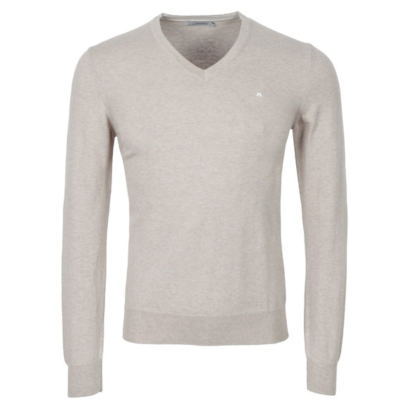 J.Lindeberg Melvin Cotton V Neck Jumper | Oxygen Clothing