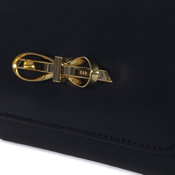 Ted Baker Womens Blue Darcie Metal Slim Bow Leather Purse main image
