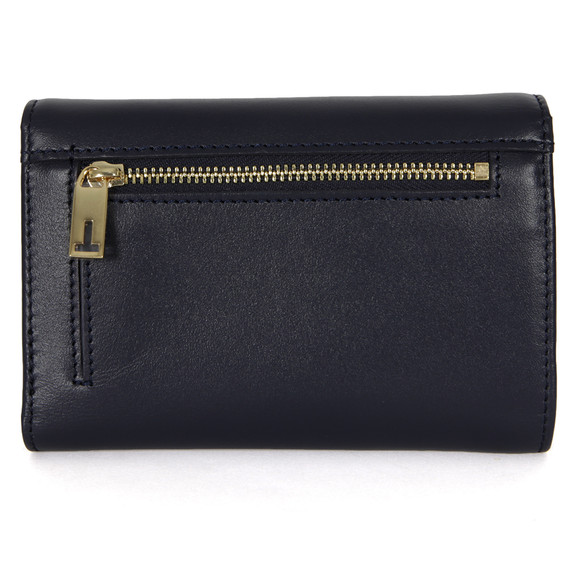 Ted Baker Womens Blue Darcie Metal Slim Bow Leather Purse main image