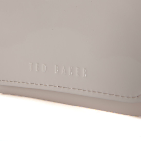 Ted Baker Womens Off-White Kryssi Patent Crystal Frame Small Purse #4