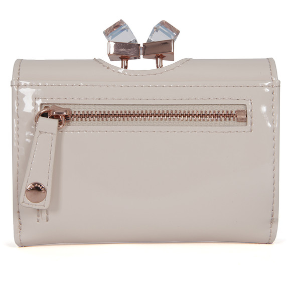 Ted Baker Womens Off-White Kryssi Patent Crystal Frame Small Purse #5