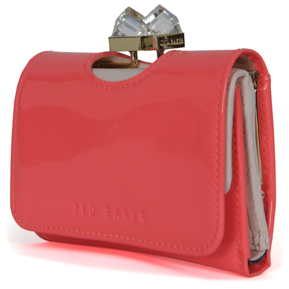Ted Baker Womens Orange Kryssi Patent Crystal Frame Small Purse #5