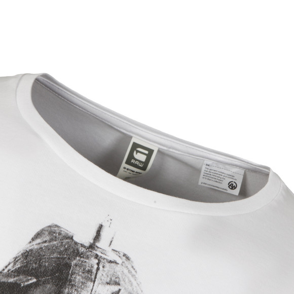 G-Star Mens White Moiric Slim T Shirt main image