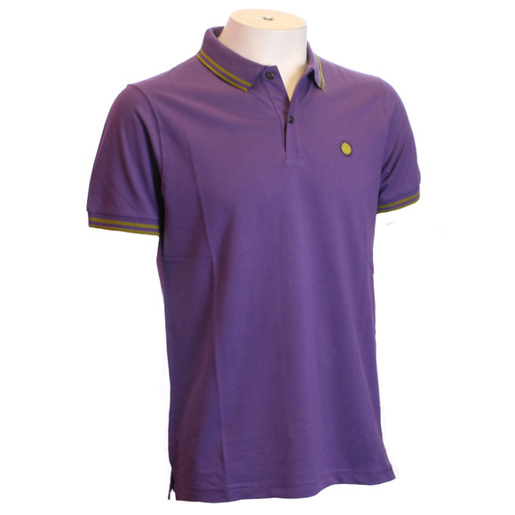 Pretty Green Mens Purple Pretty Green Purple Pique Polo main image