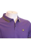 Pretty Green Mens Purple Pretty Green Purple Pique Polo