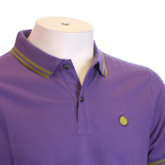 Pretty Green Mens Purple Pretty Green Purple Pique Polo main image