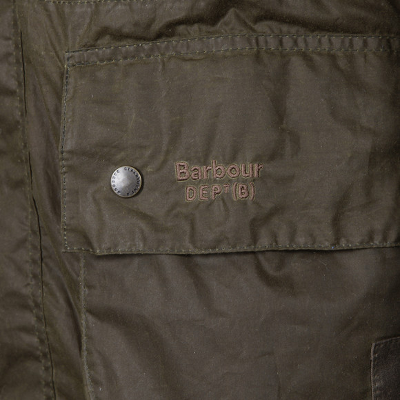 Barbour Dept (B) Mens Green Solway Durham Wax Jacket main image