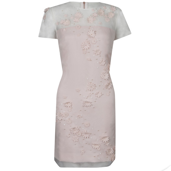 Ted Baker Womens Pink Findon Embellished Floral Dress #1