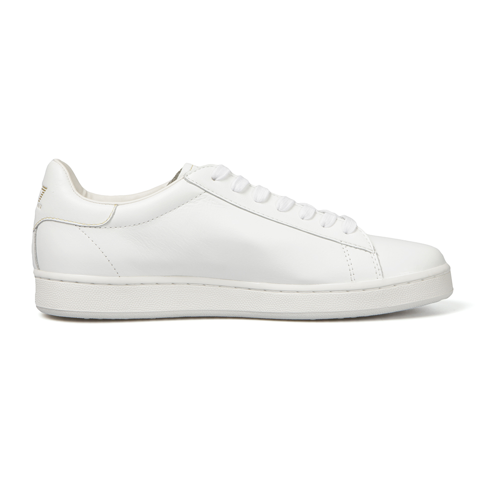 EA7 Emporio Armani Logo Leather Trainer | Masdings
