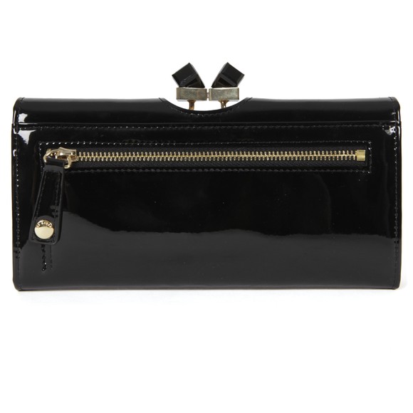 Ted Baker Womens Black Missti Patent Crystal Frame Matinee Purse main image