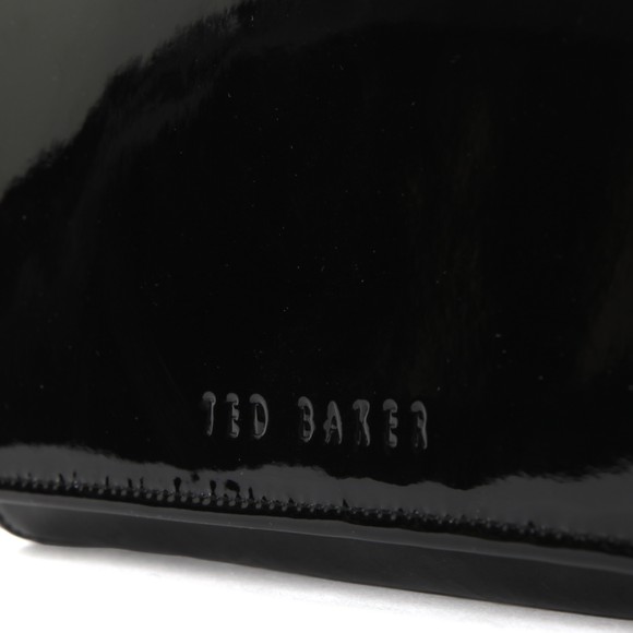 Ted Baker Womens Black Missti Patent Crystal Frame Matinee Purse main image