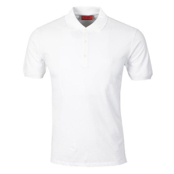 HUGO Mens White Nono Classic Plain Polo #1