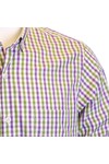 Pretty Green Mens Purple Pretty Green BD Check Shirt