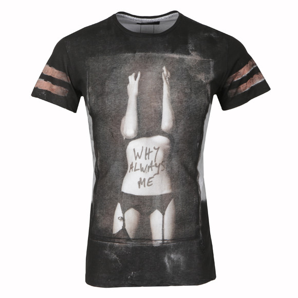 Religion Mens White Why  Always Me T Shirt main image