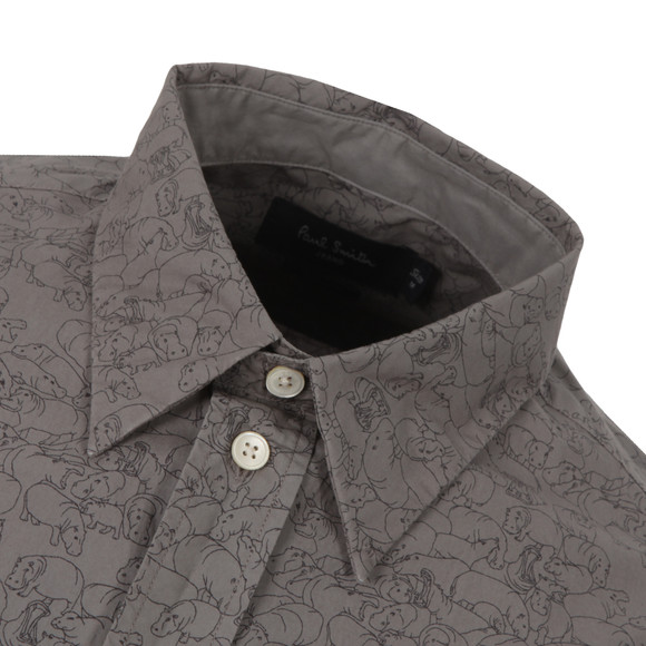 Paul Smith Jeans Mens Grey Tailored Fit Hippo Shirt main image