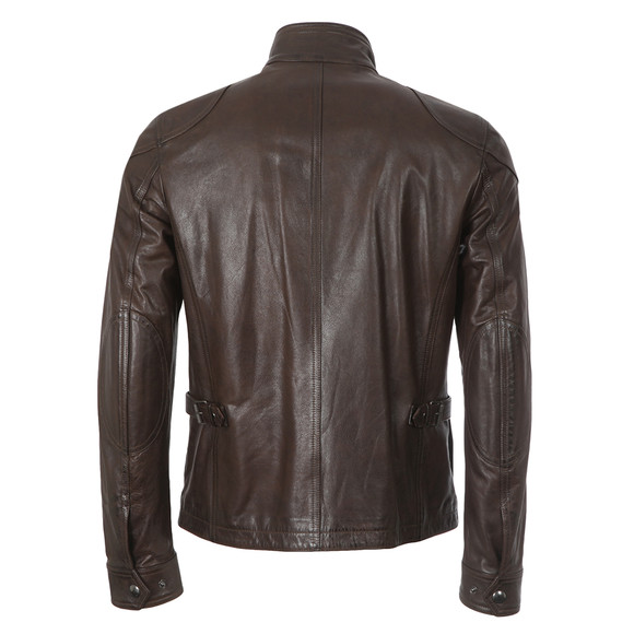 Belstaff Mens Brown Burgess Leather Blouson #5