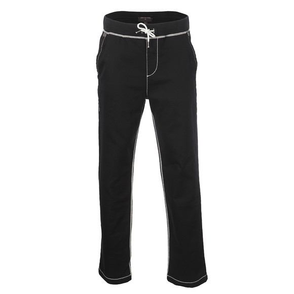 True Religion Mens Black Contrast Wide Leg Big T Jogger main image