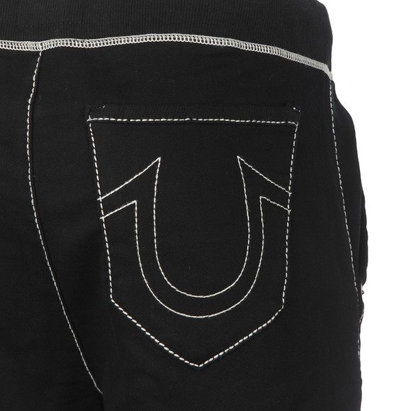 True Religion Mens Black Contrast Wide Leg Big T Jogger main image
