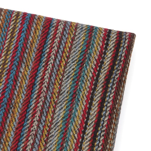 Paul Smith Jeans Mens Multicoloured Herringbone Multi Stripe Scarf #2