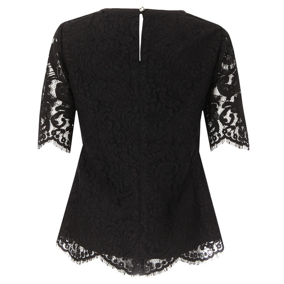 Ted Baker Womens Black Allina Scallop Edge Lace Top main image