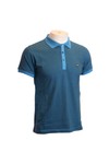 Lyle & Scott Mens Blue Lyle & Scott Electric Blue Fine Stripe Polo