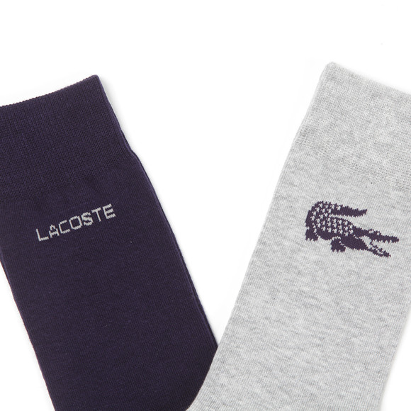 Lacoste Mens Multicoloured RA8486 2 Pack Socks #2